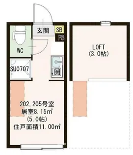 ラ メゾン ミール【2階】の間取り