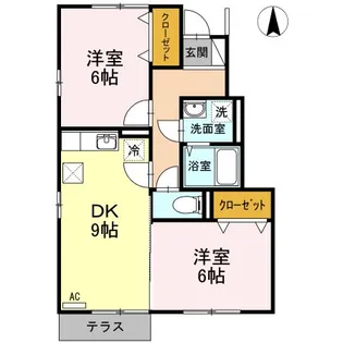 コーポラス上原【1階】の間取り