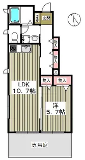 サンガーデンズ C棟【1階】の間取り