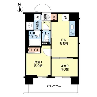 パークアクシス柏【6階】の間取り