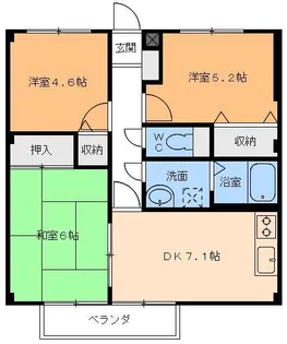 フォブールタウン石手白石A【1階】の間取り