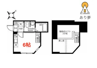 ハーミットクラブハウスAlesia子安【2階】の間取り