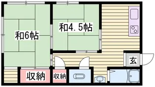 光栄荘【1階】の間取り