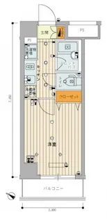 スカイコート品川御殿山【6階】の間取り