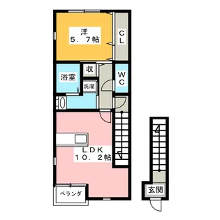 デイブレイク三和【2階】の間取り