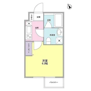 ヒルサイド二子玉川【3階】の間取り