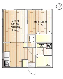 旭ハイム【1階】の間取り