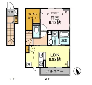 セプトガーデン井野町【2階】の間取り