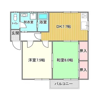 グリーンベールKAMEDA B【1階】の間取り