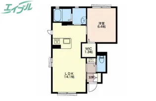 ノーブルA棟【1階】の間取り