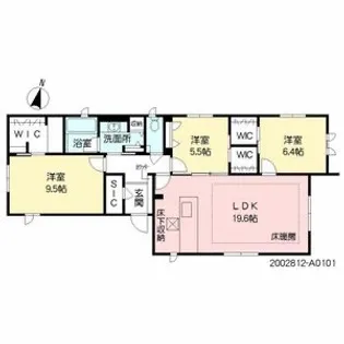 プレミアム大濠【1階】の間取り