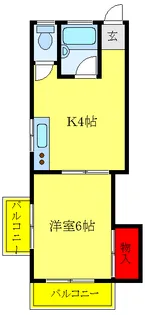 マンション小林会館【6階】の間取り