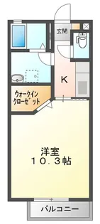 キャトルセゾン西条 A【1階】の間取り