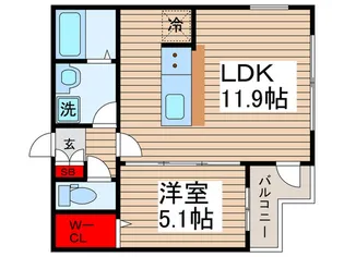 CREAL門前仲町【1階】の間取り
