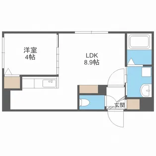 フォレスタ琴似【4階】の間取り