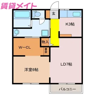 フォーブル錦 B棟【2階】の間取り