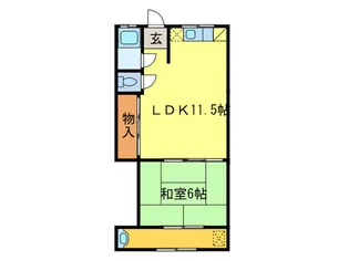 島上マンション南棟【2階】の間取り
