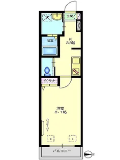 Kメゾン多摩川【2階】の間取り