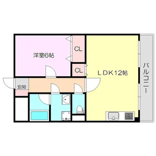 豊新グリーンハイツ【4階】の間取り