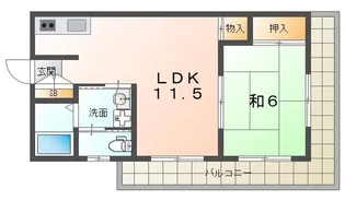 サンプラザ石津【2階】の間取り