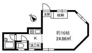 マイルーム赤坂part1【1階】の間取り