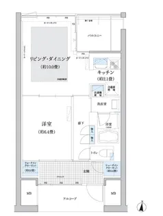 ガーデニエール砧 WEST【2階】の間取り