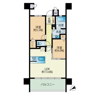 レジアス大橋デュクス 202【2階】の間取り
