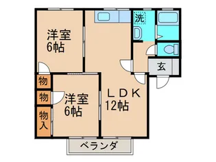 パークヒルズ藤原A【2階】の間取り