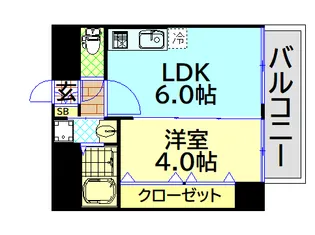 エステムコート難波VIエント【7階】の間取り