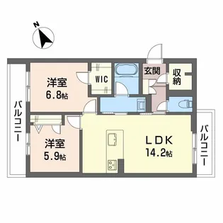 シャーメゾン みずの森【2階】の間取り