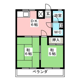 ドミール竜美ヶ丘【1階】の間取り
