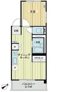 新宿ローヤルコーポ【6階】の間取り