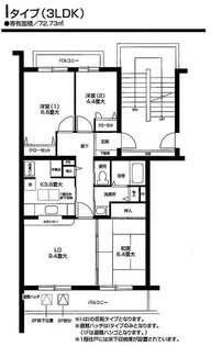 オクトス市ケ尾3号棟【2階】の間取り