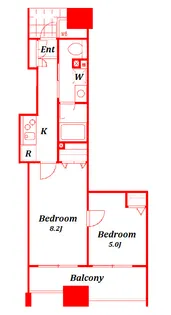 エクセル川崎WEST【13階】の間取り