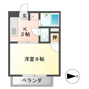 ジュネスアゲハ【2階】の間取り