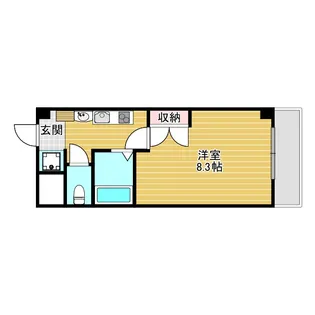 シャンヴェルジェ豊中II【2階】の間取り