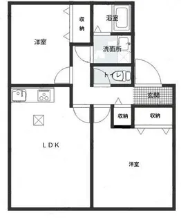 パストラルB棟【1階】の間取り