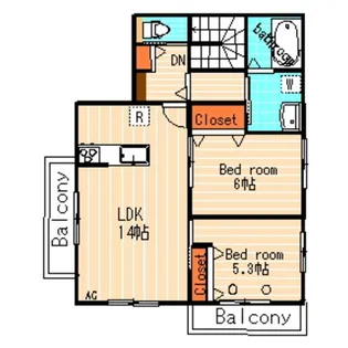 Grandir【2階】の間取り