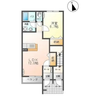 エリー・ココ【1階】の間取り