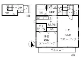 リバーアイル【2階】の間取り