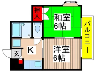 ハピネスハイツ【2階】の間取り