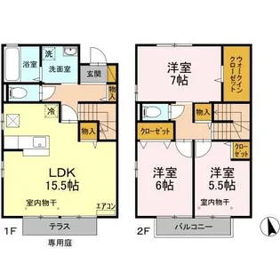 プレアデス見川 Aの間取り