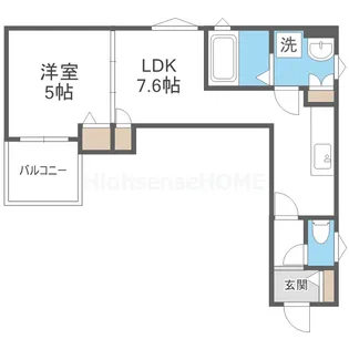 クリエオーレ東中浜【3階】の間取り