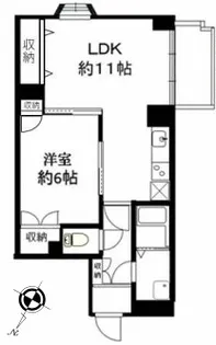 コスモリード横浜反町【2階】の間取り