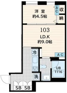 Fullea恵比寿【1階】の間取り