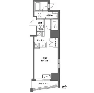 カスタリア森下II【9階】の間取り
