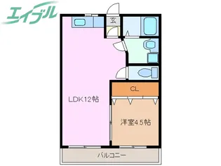 サンハイム宮西【2階】の間取り