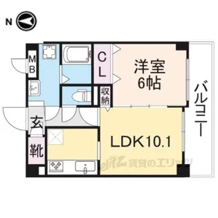 クレメント五位堂【3階】の間取り