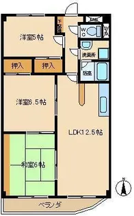 プレミール三郷【4階】の間取り