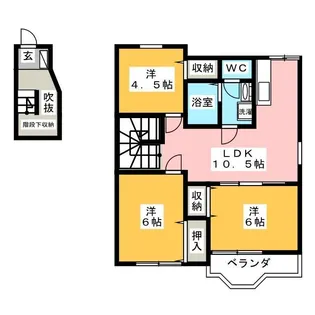 クレストB【2階】の間取り